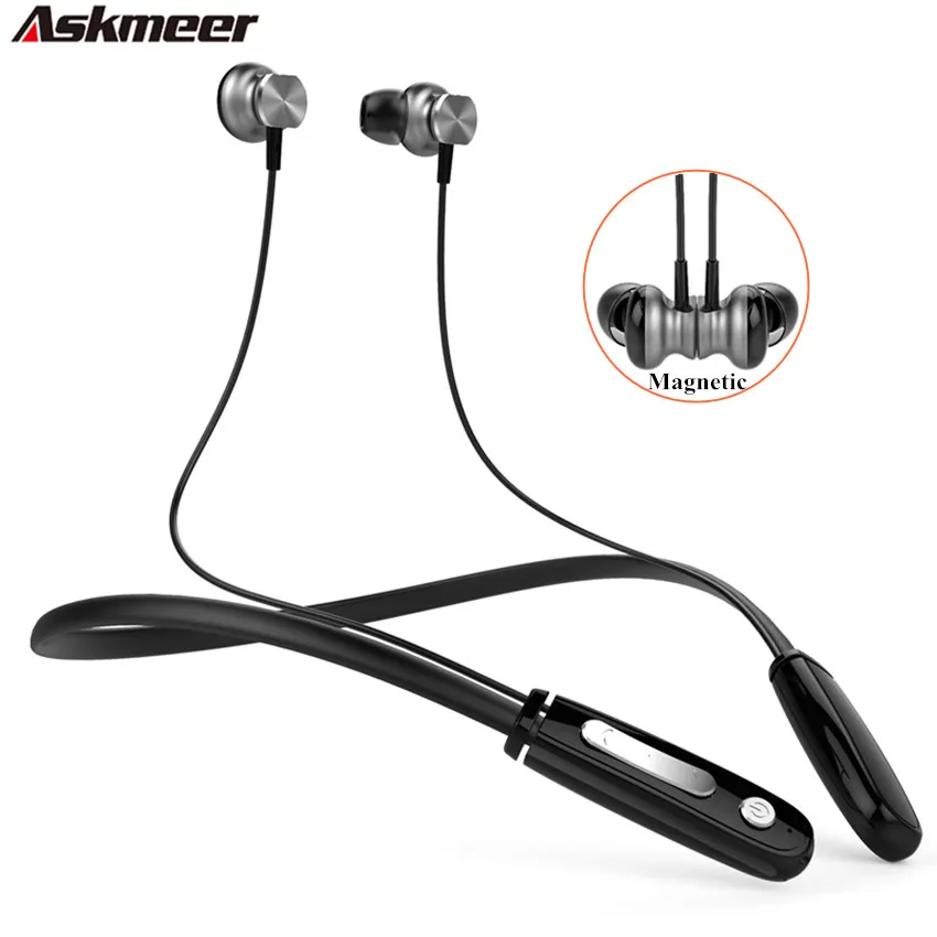 Спортивная гарнитура Askmeer с шейным ободом Bluetooth 4 1 магнитные Беспроводные