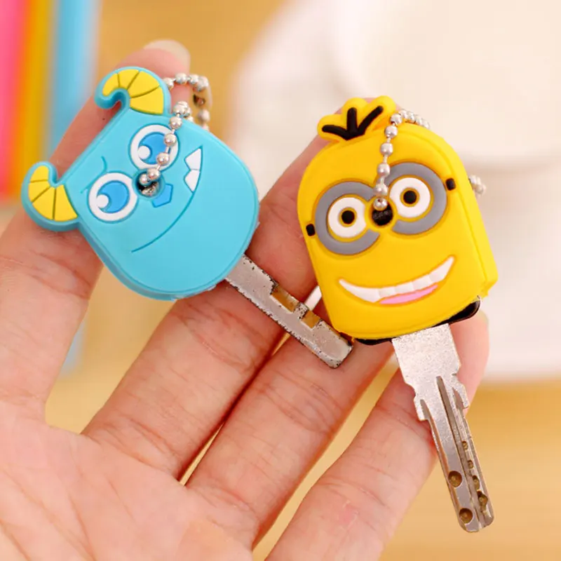 1pcs cartoon Silicone Protective key Case Cover For key Control Dust Cover Holder Organizer Home Accessories Supplies