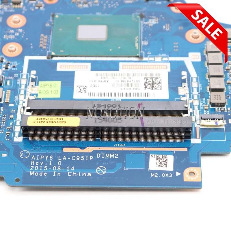 FRU:5B20M55518 AIPY6 LA C951P материнская плата для ноутбука Lenovo ideapad Y700 14ISK 14 &quotSR2FQ i7 6700HQ R9 M375 4G