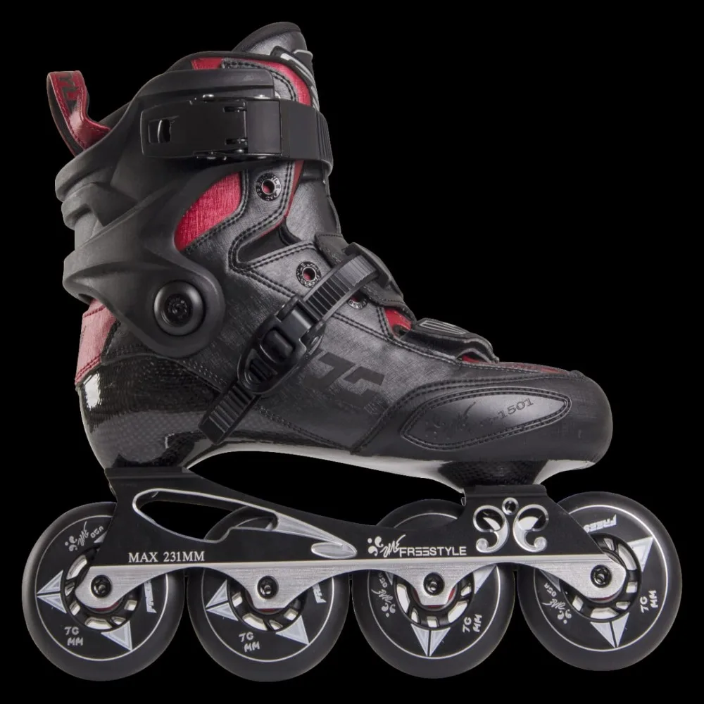 

Original Freestyle YJS International Version Carbon Fiber Slalom Inline Skates Roller Skating Shoe Sliding Free Skating Patine