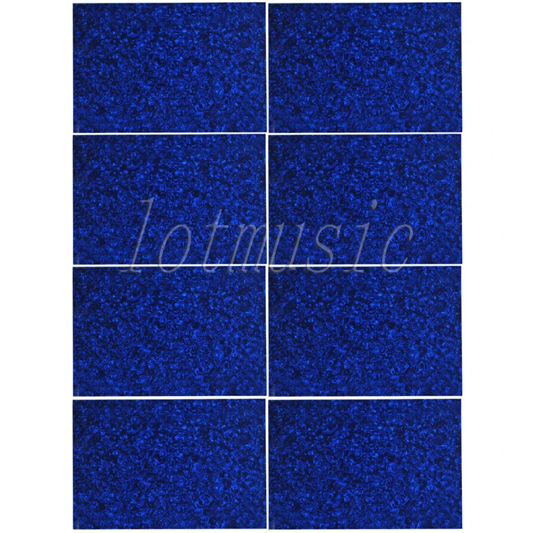 Pickguard Material 8PCS Гитара Бас тело проект Синий Pearloid 3ply|bass guitar pickguard|guitar pickguardbass pickguard |