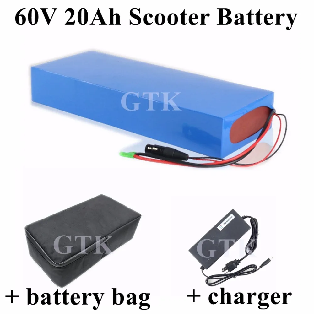 1000w Lithium Battery 60 V 20ah Electric Bike Battery 60v 20ah 60v Scooter For Electric Skateboard Charger Bag Scooter Scooter Scooter Euscooter Electric Aliexpress