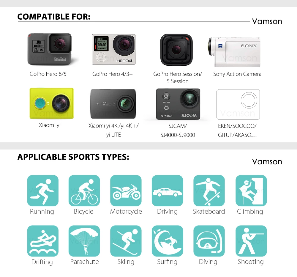 Acessórios de gopro hero 8 7 6