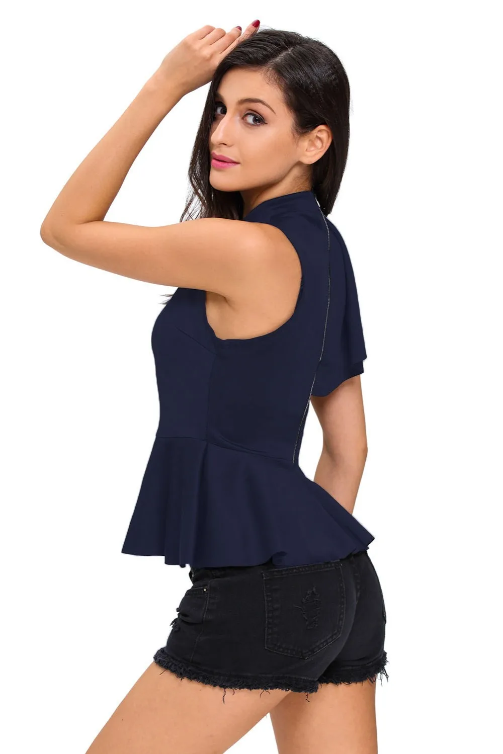 Royal-Blue-Asymmetric-Ruffle-Side-Peplum-Top-LC25845-5-4