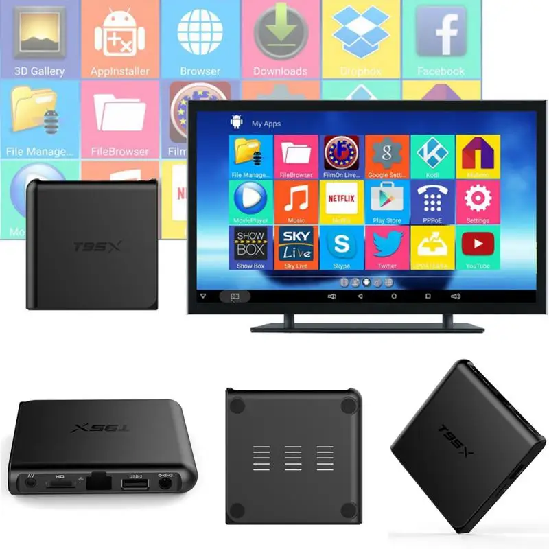 

T95X Android 6.0 TV BOX TV Set-top Box s905x HD Digital Terrestrial Receiver network player Compatible with DVB-T For V HDTV