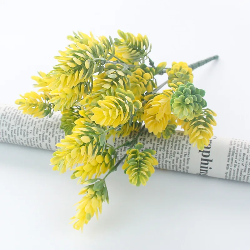 35 Hoofden/комплект из соснового конуса Simulatie Ananas Gras Kunstmatige Planten Diy Huis Vazen Voor Decoratie Nep пластиковый помпон