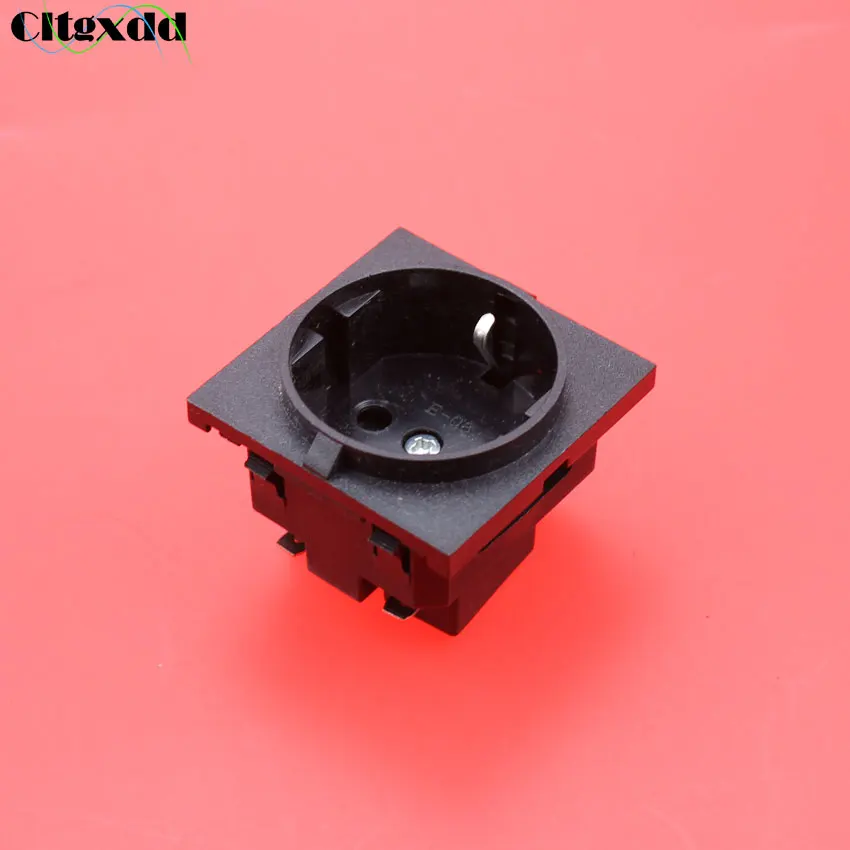 cltgxdd 1pcs Black E 08 AC 16A 250V Germany European Power Socket Korea Wiring Receptacle Power