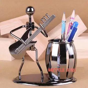 

Popular Creative metal Pen holder Vase Pencil Pot Stationery Desk Tidy Container office stationery supplier business craft Gift