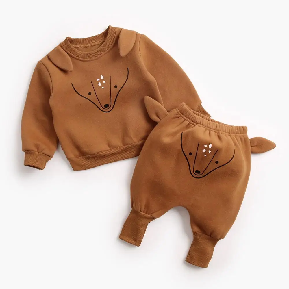 Г. Осенне-зимний Пижамный комплект для маленьких мальчиков, детская одежда для отдыха комплект одежды из 2 предметов с рисунком для маленьких мальчиков, хлопок - Цвет: as photo 4