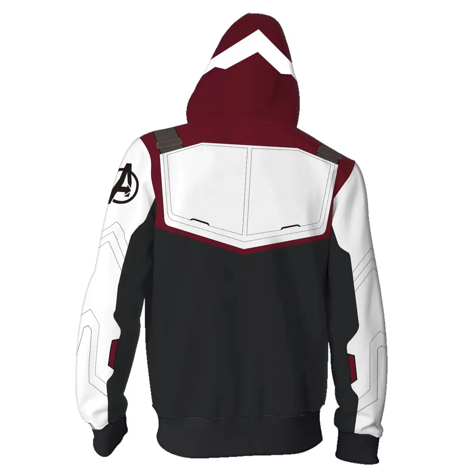 Avengers Endgame Cosplay Quantum Realm Costumes Sweatshirt Hoodie Jacket Captain Marvel Tech Hooded Superhero America Zipper