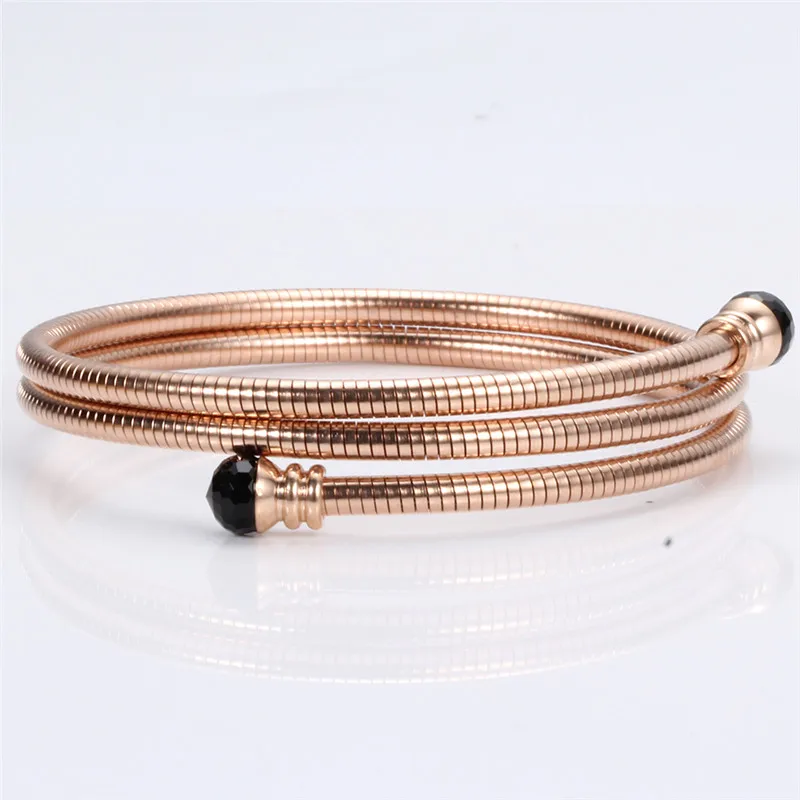 Модный милый весенний браслет-цепочка с кристаллами, серебряный/золотой/розовое золото, браслет из нержавеющей стали, браслет для женщин