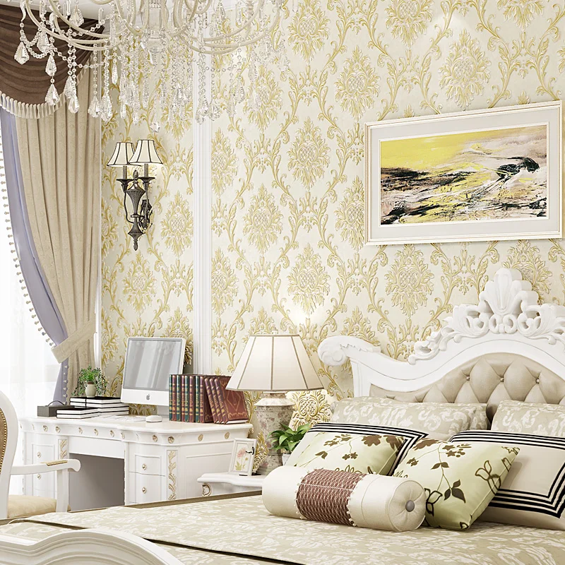 

Обои высокого класса, новые европейские Дамасские обои, гостиная, спальня, круглый экран, ручная работа, обои, papel de parede