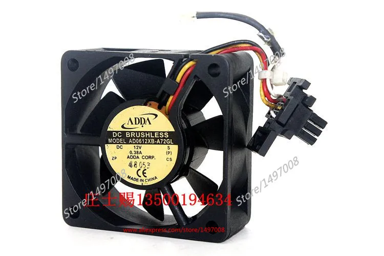 ADDA AD0612XB-A72GL S DC 12V 0.38A 60X60X25mm Server Cooler Fan