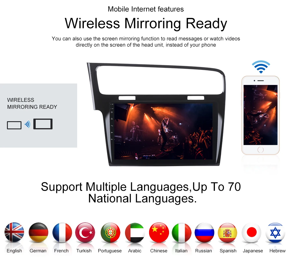 Best Android 9.0 radio car stereo multimedia for VW Golf 7 2013 2014 2015 2016 2017 with 10.2" Display Bluetooth GPS Navigator 14 Best Android 9.0 radio car stereo multimedia for VW Golf 7 2013 2014 2015 2016 2017 with 10.2" Display Bluetooth GPS Navigator 14