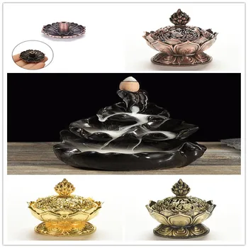 

Home Decoration Aromatherapy Stove Lotus Smoke Backflow Ceramic Cone Incense Burner Stick Incense Censer