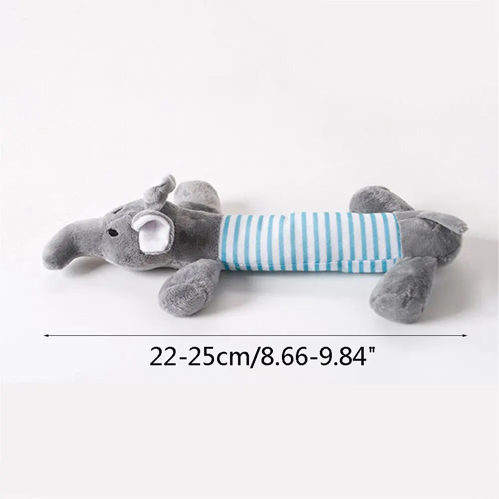 High Quality Pet Dog Cat Plush Squeak Sound Dog Toys Pet Puppy Chew Squeaker Squeaky Plush Sound Duck Pig& Elephant Toys New