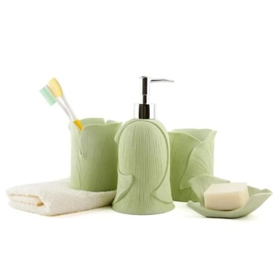 US $73.47 7% OFF|Sandstein persönlichkeit badezimmer set 4 stücke einzigartige keramik bad set bad accessoires grün und weiß farbe in Sandstein ... US $73.47 7% OFF|Sandstein persönlichkeit badezimmer set 4 stücke einzigartige keramik bad set bad accessoires grün und weiß farbe in Sandstein ...