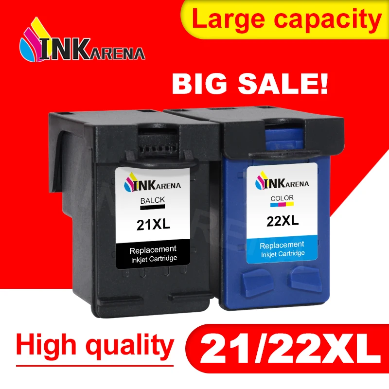 Картридж INKARENA для замены картриджа HP21 22 DESKJET 3910 3920 3930 3940 D1311 D1320 D1330 D1341|replacement