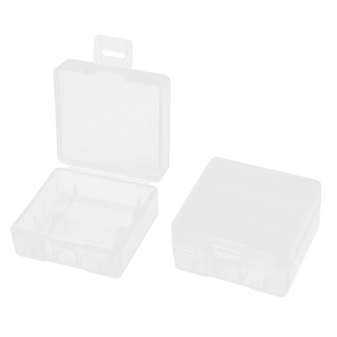 2 pieces Rectangular storage box transparent for x batteries 18350 |