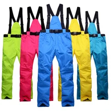 2016 winter outdoor snowboarder trousers men and women lovers high-quality models of wind and warm ski pants Free Shipping S-XXL