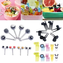 Cobee 6/10 шт. животных Тип Bento Еда фрукты выбирает вилки Коробки для обедов дома Кухня Декор питания не Закладка для книги