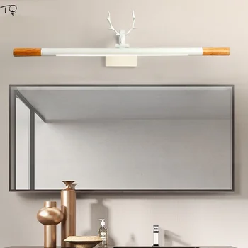 

Nordic Antler Mirror Light Cabinet Wall Lights Led Log Makeup Waterproof Antifog Bathroom Toilet Cloakroom Modern Minimalist