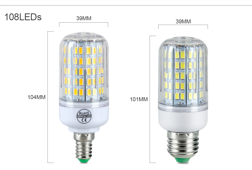 LED E27 Corn Bulb 110V 220V Lamp E14 Aluminum Energy saving Lighting Bulb SMD 5730 No Flicker lamparas lights (4)