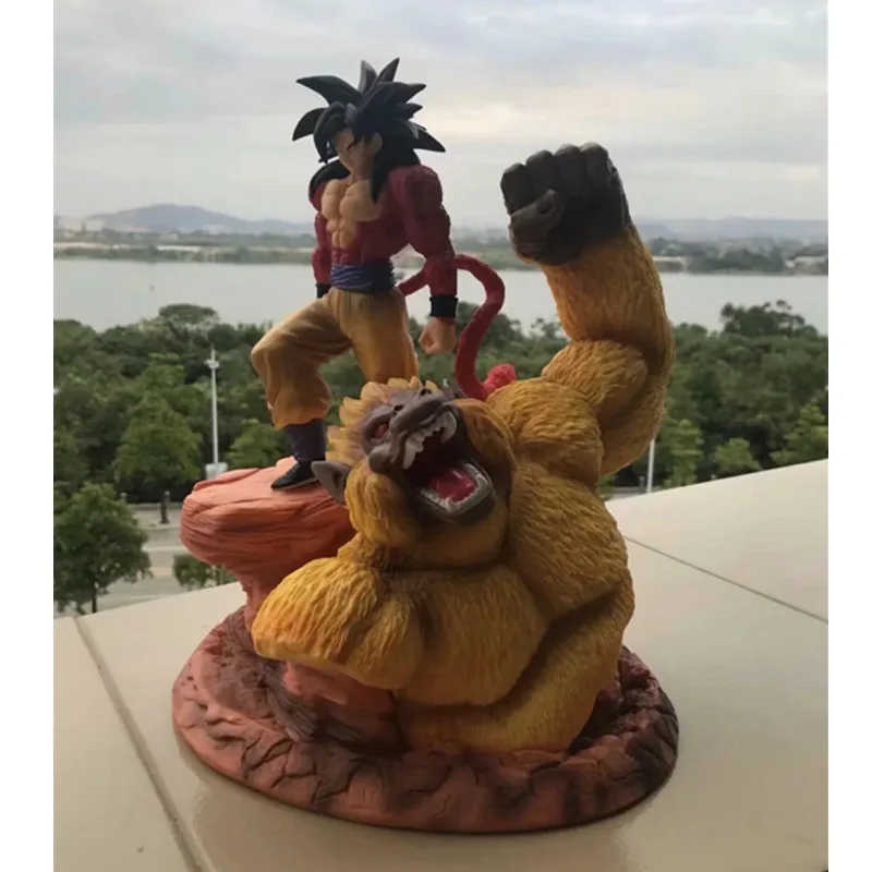 13 дюймов Аниме Dragon Ball Z Super Saiyan 4 Сон Гоку 1/6 масштаб окрашенная фигура золотой большой обезьяны Гоку ПВХ фигурка игрушки