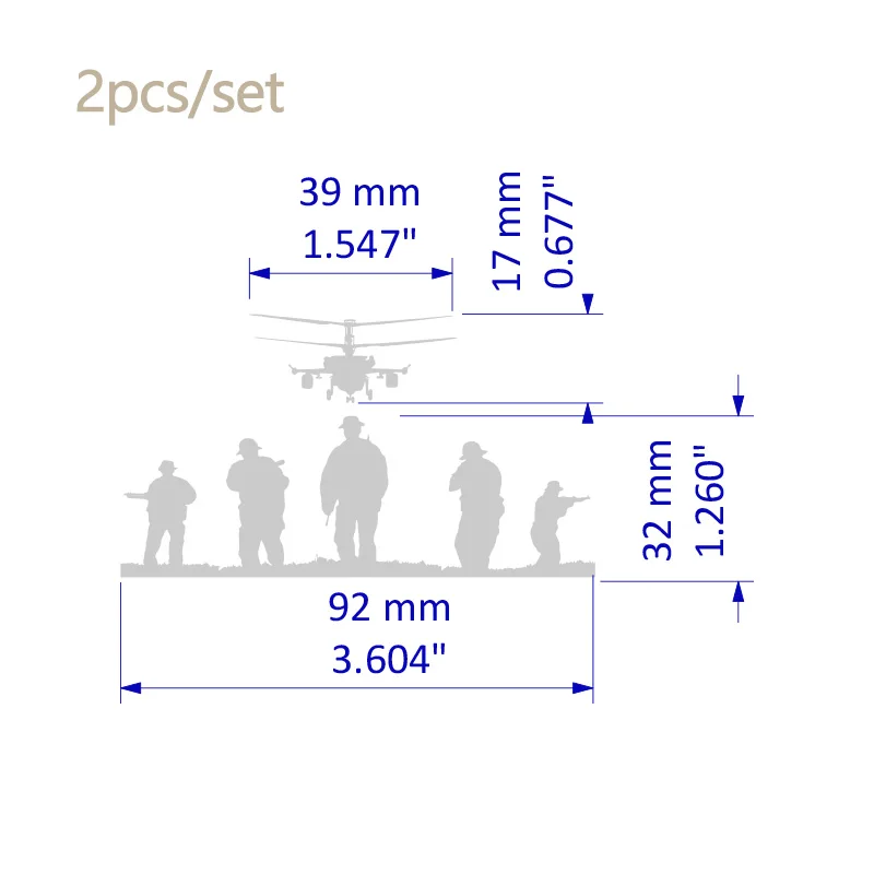 DUOFEN металлические режущие штампы военный антитеррористический счетчик нападающий вертолет Трафарет DIY скрапбук бумажный альбом Новинка - Цвет: 2pcs per set