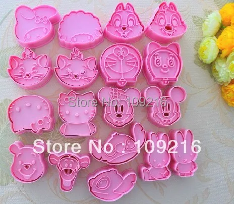 

18pcs/set Style Lovely Animals Combination Food Grade Plastic Cake Biscuit Cookies Decorating Fondant Cutter Tools