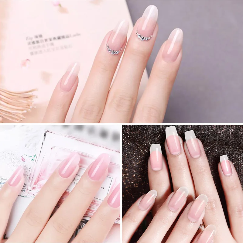MIZHSE Nails Kit Poly Gel Nail Art 15g Poly Gel Finger Extension Manicure Tips Nails Build Extending Crystal Jelly Gum Polygel