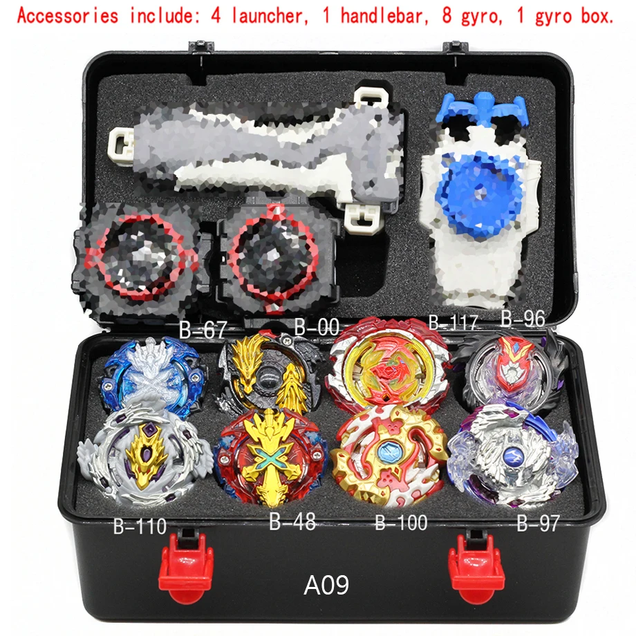 Волчок Beyblade Burst B-129 B125 с пусковым устройством Bayblade Bey Blade металл пластик Fusion 4d Подарочные игрушки для детей - Цвет: a09