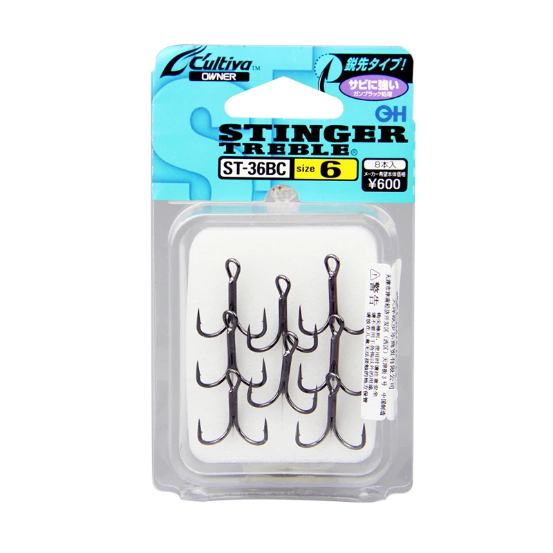 

Japan OWNER Treble Hooks ST-36 Barbed Fishing Hook 4# 6# 8# Super Sharp Solid Three Anchor Hooks Fishhook Pesca Fishing Tackle