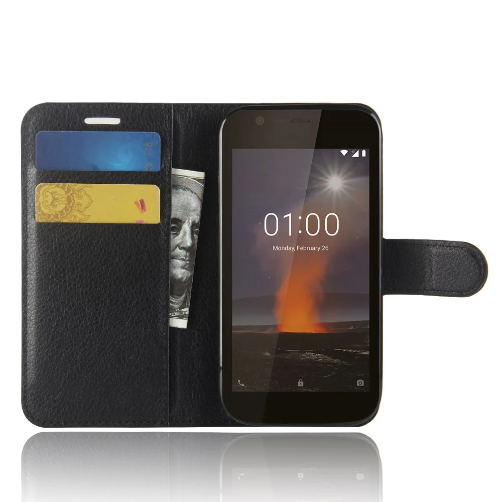 New Smart Cell Phone Case For NOKIA 1 4.5inch Android Go PU Leather