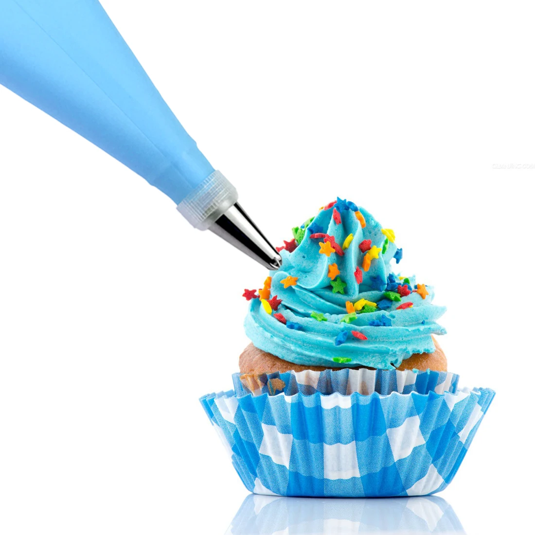 Кондитерский мешок для крема силиконовый 16 шт. в наборе + насадки из нержавеющей