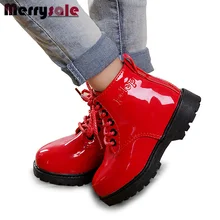Children’s shoes autumn/winter 2016 children Korean version of Martin boots leather waterproof boots for men and women boots