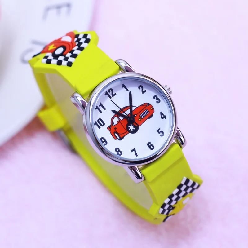 Водонепроницаемые Детские часы для девочек и мальчиков, силиконовые дизайнерские часы для гоночных автомобилей, кварцевые наручные часы, модные повседневные часы Relogio kol saati
