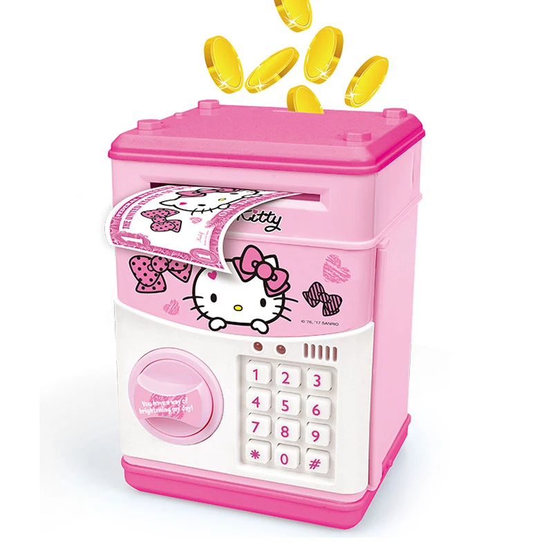 100fun ハローキティ電子貯金箱ミニ Atm 金庫パスワード貯金箱子供のおもちゃのため Money Banking Toys Aliexpress