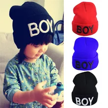 Модные милые шапки для маленьких мальчиков и девочек, привлекательная мягкая шапка с надписью для мальчиков, Лыжные шапки, вязаные шерстяные детские шляпы кепки, Аксессуары#260955