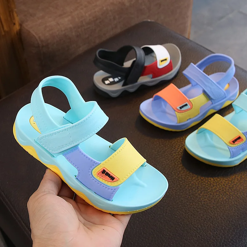 Повседневные детские сандалии из ПВХ летняя пляжная обувь для маленьких