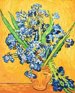 

Van Gogh Iris Painting By Numbers Frameless Pictures DIY Canvas Oil Painting Home Decoration For Living Room Decoration Pictures