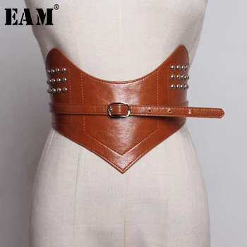 

[EAM] 2020 New Spring Summer Pu Leather Simple Buckle Decoration Personality Women Clothes Belt Fashion Tide All-match JY331