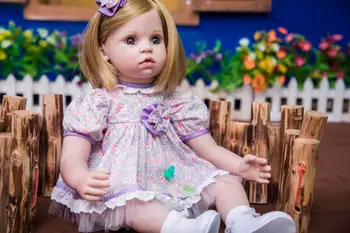 

Boutique 60cm Silicone Reborn Baby Doll Toys Like Real 24inch Vinyl Princess Toddler Babies Dolls Kids Birthday Gift DOLLMAI