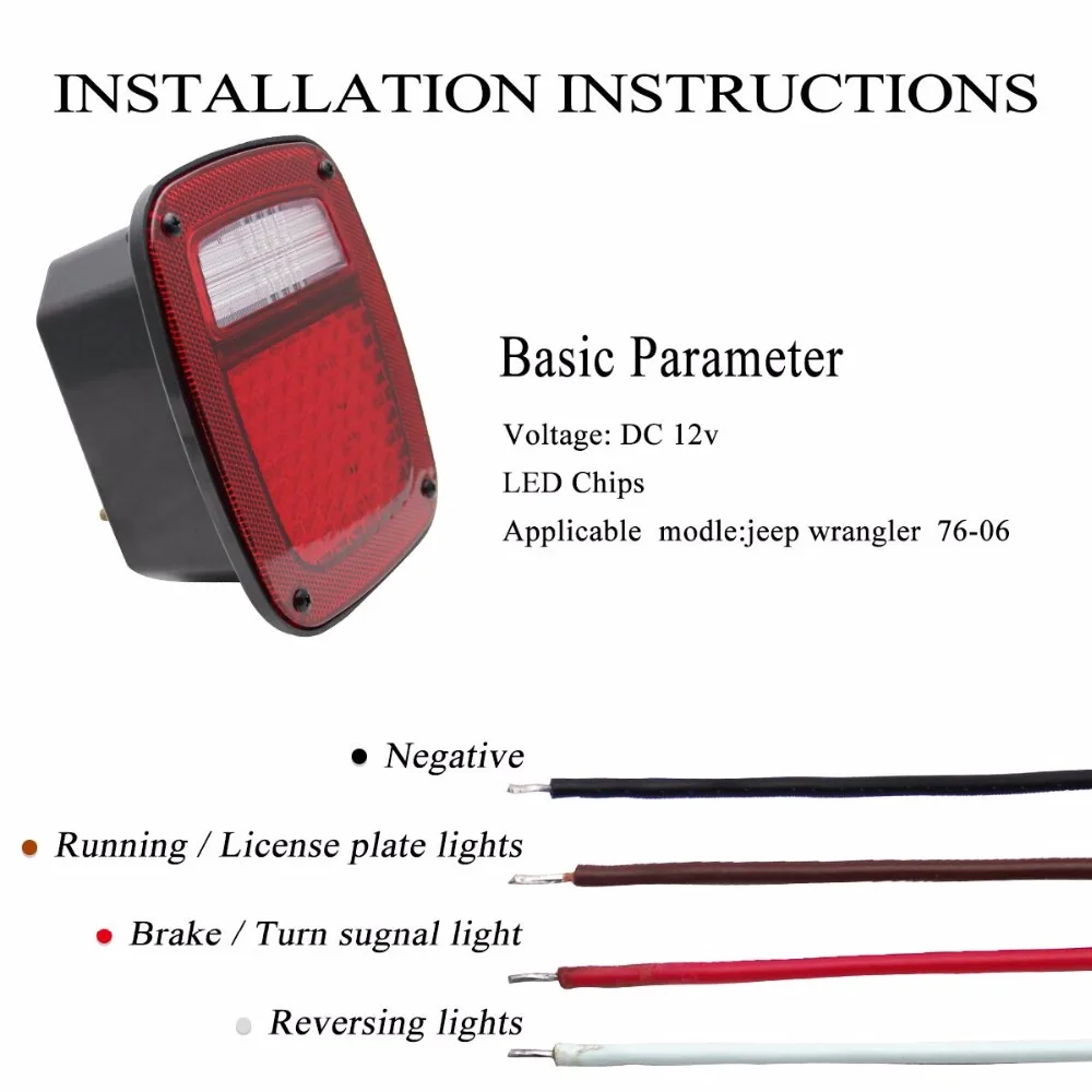CO LIGHT 1 пара светодиодных задних фонарей тормозное освещение для вождения Jeep Wrangler