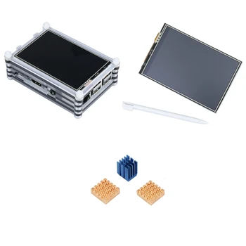 

Raspberry Pi 3 Model B+3.5 Inch TFT LCD Display Screen+Acrylic Case for Raspberry Pi 3 Model B plus Aluminum Copper Heat Sink