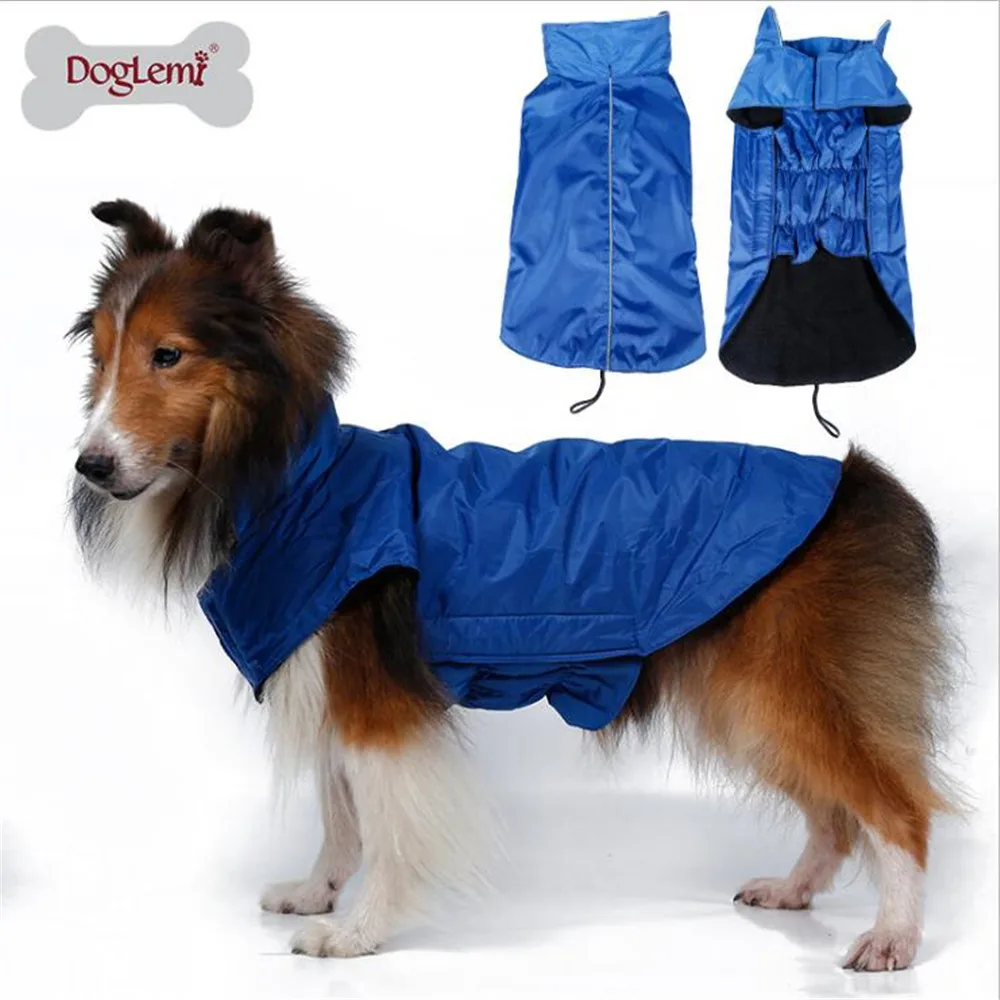 Winter Pet Dog Clothes with Warm Fleece Waterproof Coat Jacket Golden
