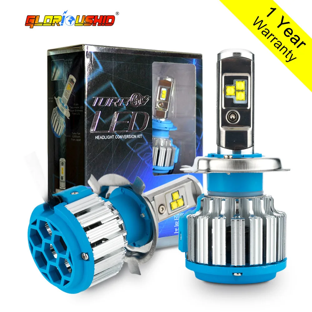 

2pcs H4 led HB2 9003 Hi/Lo Led High Power 80W 8000lm 6000k White Car Headlight Fog Light Conversion Kit