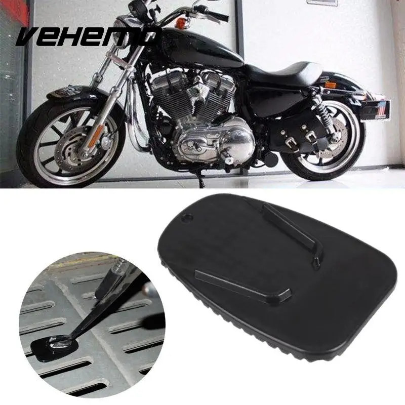 Vehemo Motorcycle Side Kickstand Plate Base Parking Stand Support