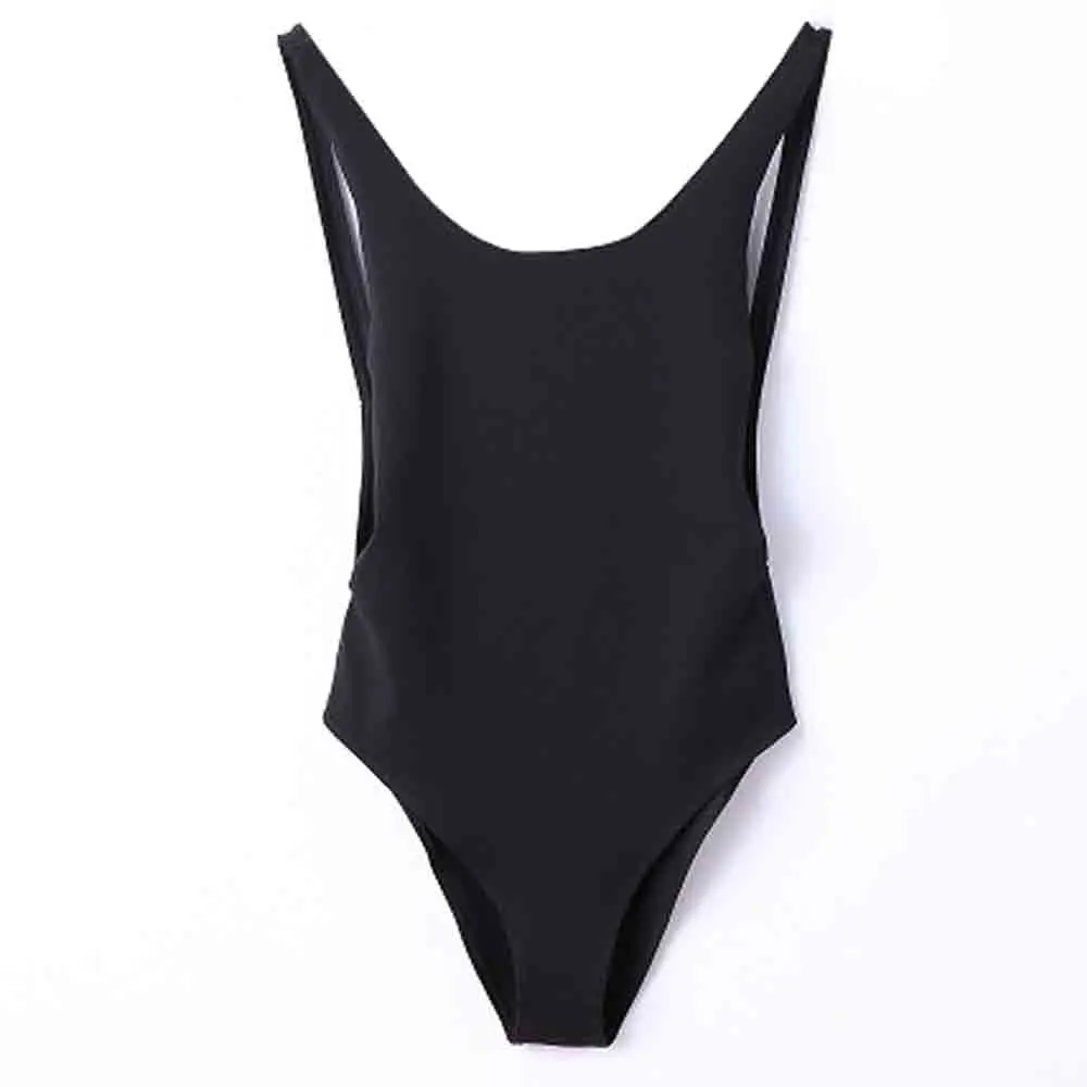 

ANSFX 2019 Sexy Backless fit Romper Body Siamese Bodysuit Spaghetti Strap Slim Skinny Tight Undershirt Playsuits Tee 4 Color