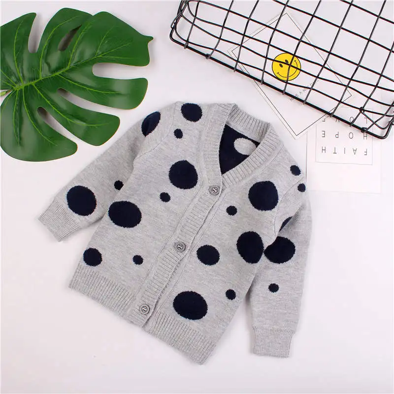 Cotton Baby Boy Sweater V Neck Cardigan for Infant Kids Girls Soft Comfortable Crochet Knitting Warm Outfit Coat Autumn Winter (4)